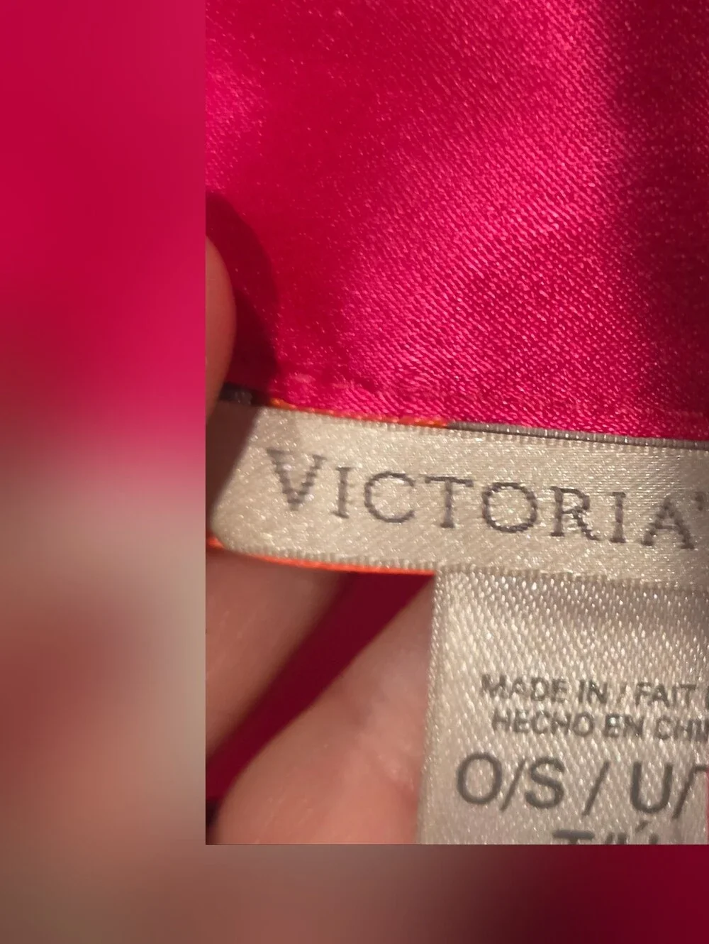 Victoria’s Secret Vintage Hot Pink Satin Kimono Robe One Size